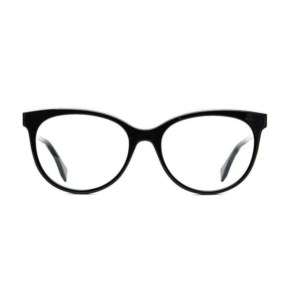 NWT Fendi FF0254 0807 Black Oval 53mm Eyeglasses - Picture 2 of 5